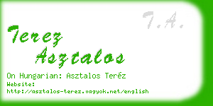 terez asztalos business card